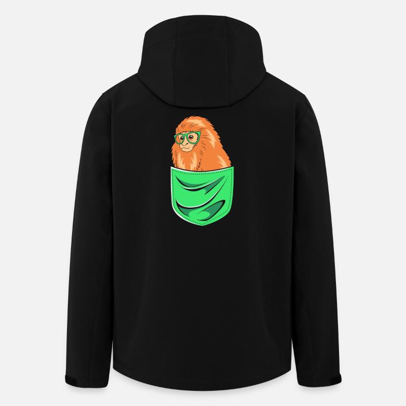 Tamarin Affe - Recycelte Männer Softshell-Jacke von Stanley/Stella - Schwarz