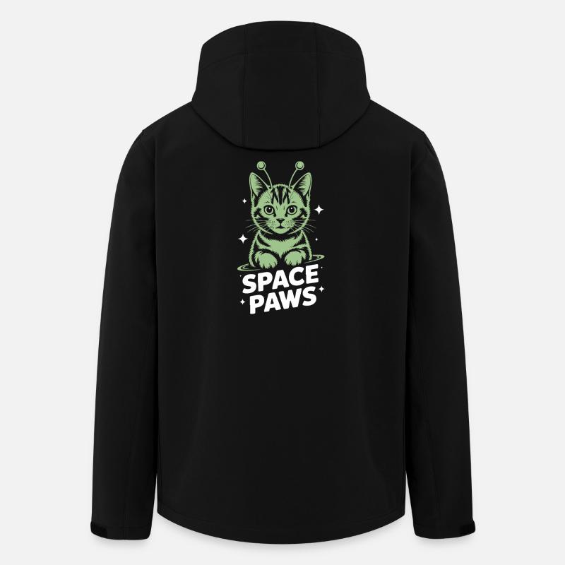 Weltraumkatze Astralpfoten - Recycelte Männer Softshell-Jacke von Stanley/Stella - Schwarz