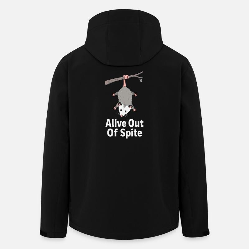 Alive Defiance Funny Opossum Sarcastic - Men’s Recycled Softshell Jacket by Stanley/Stella - black