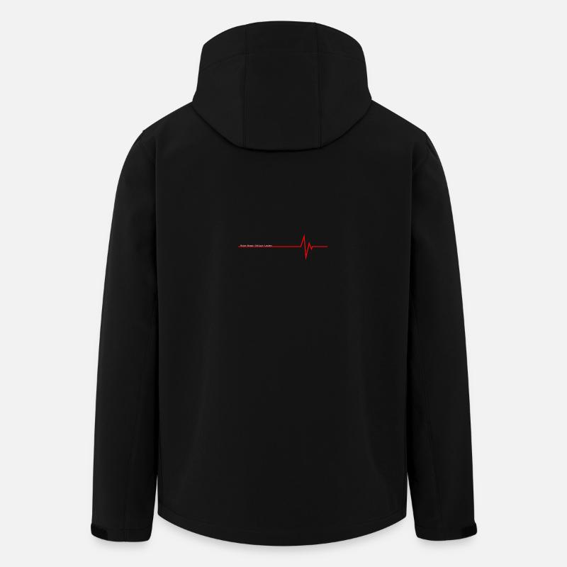 Herzschlag Feuerwehr - Recycelte Männer Softshell-Jacke von Stanley/Stella - Schwarz