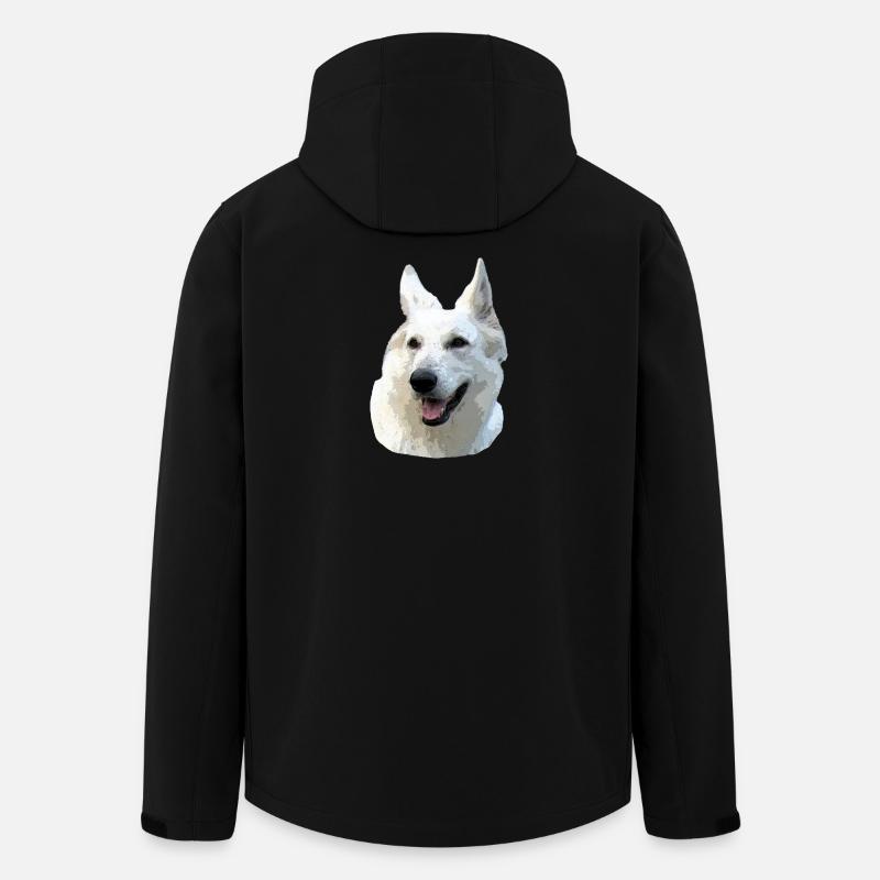 Weißer Schäferhund - Recycelte Männer Softshell-Jacke von Stanley/Stella - Schwarz