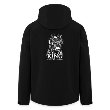 BORDEAUXDOGGE King Hundespruch Hunde Wilsigns - Recycelte Männer Softshell-Jacke von Stanley/Stella - Schwarz - Hinten - AI Model Male 185 light (185cm)