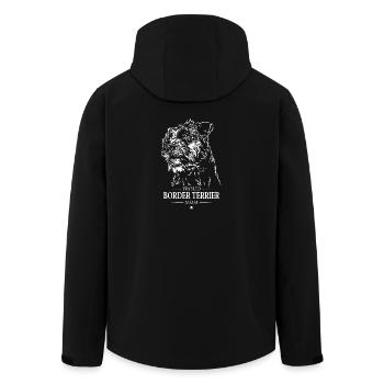 Border Terrier Mom Dog Dog Wilsigns - Men’s Recycled Softshell Jacket by Stanley/Stella - black - Back - AI Model Male 185 light (185cm)