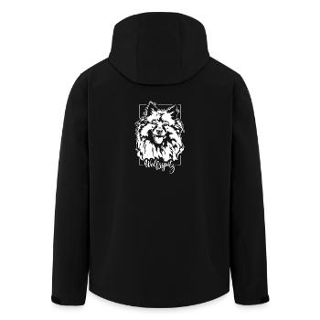 Wolfsspitz Keeshond Hundeportrait Hunde Wilsigns - Recycelte Männer Softshell-Jacke von Stanley/Stella - Schwarz - Hinten - AI Model Male 185 light (185cm)