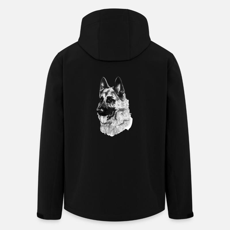 German shepherd - Men’s Recycled Softshell Jacket by Stanley/Stella - black