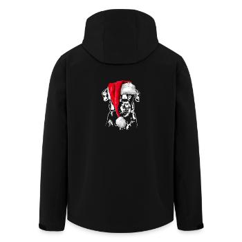 Santa BEAUCERON Weihnachten Hunde Wilsigns - Recycelte Männer Softshell-Jacke von Stanley/Stella - Schwarz - Hinten - AI Model Male 185 light (185cm)
