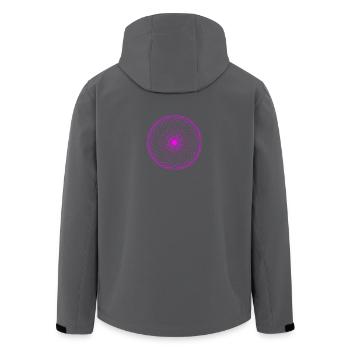 Tore en filet spirale néon - Veste softshell homme en polyester recyclé Stanley/Stella - noir - Dos - AI Model Male 185 light (185cm)