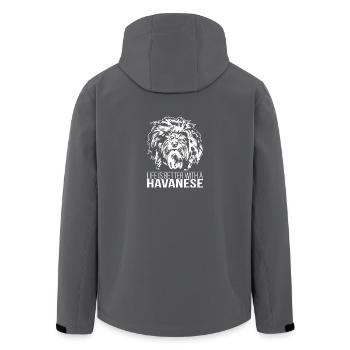 Havanese life is better Hunde Hund Wilsigns - Recycelte Männer Softshell-Jacke von Stanley/Stella - Schwarz - Hinten - AI Model Male 185 light (185cm)