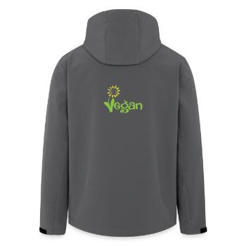Végétalien, chemise végétalienne de tournesol - Veste softshell homme en polyester recyclé Stanley/Stella - noir - Dos - AI Model Male 185 light (185cm)