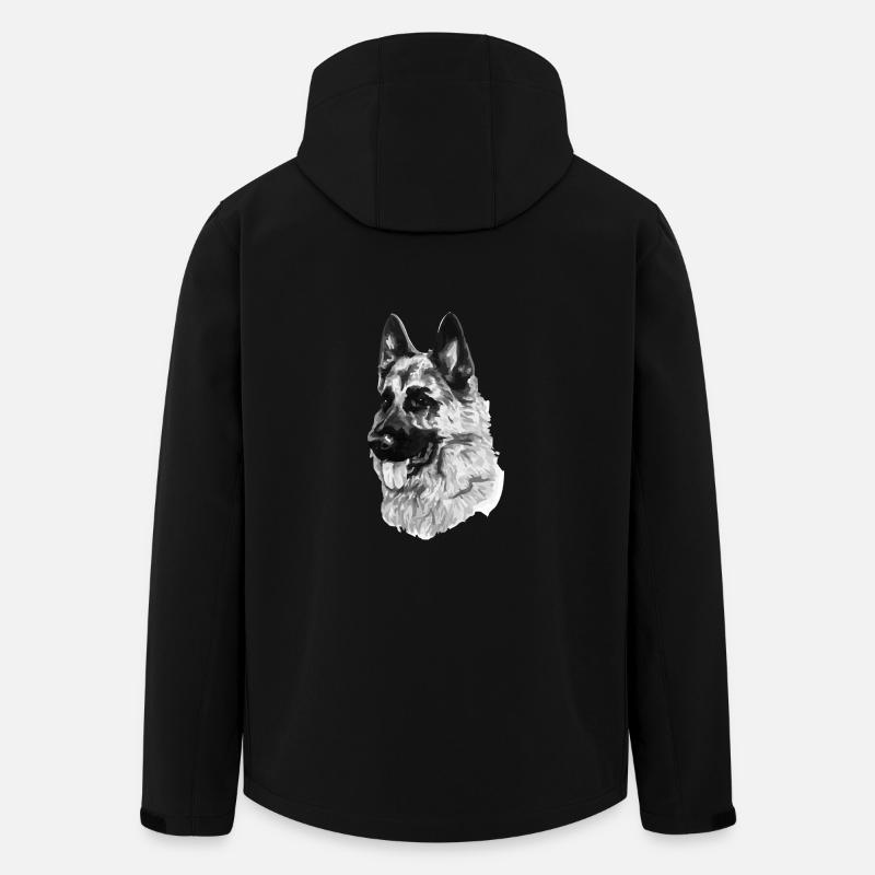 Schäferhund - Recycelte Männer Softshell-Jacke von Stanley/Stella - Schwarz