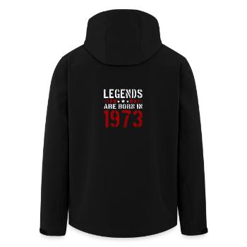 LÉGENDES SONT EN 1973 T-SHIRT NÉ DE NOËL ANNIVERSAIRE - Veste softshell homme en polyester recyclé Stanley/Stella - noir - Dos - AI Model Male 185 light (185cm)