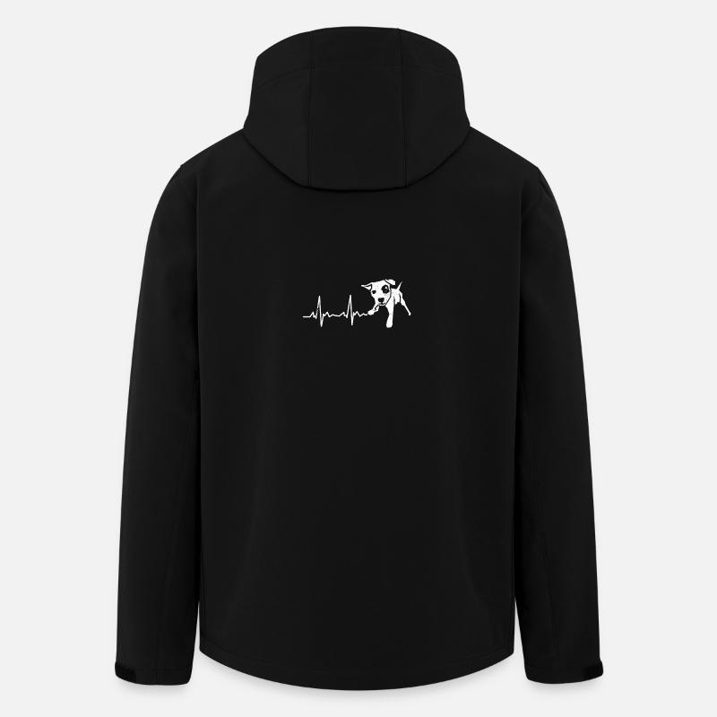 Jack Russel Herzschlag - Geschenkidee für Hundefan - Recycelte Männer Softshell-Jacke von Stanley/Stella - Schwarz