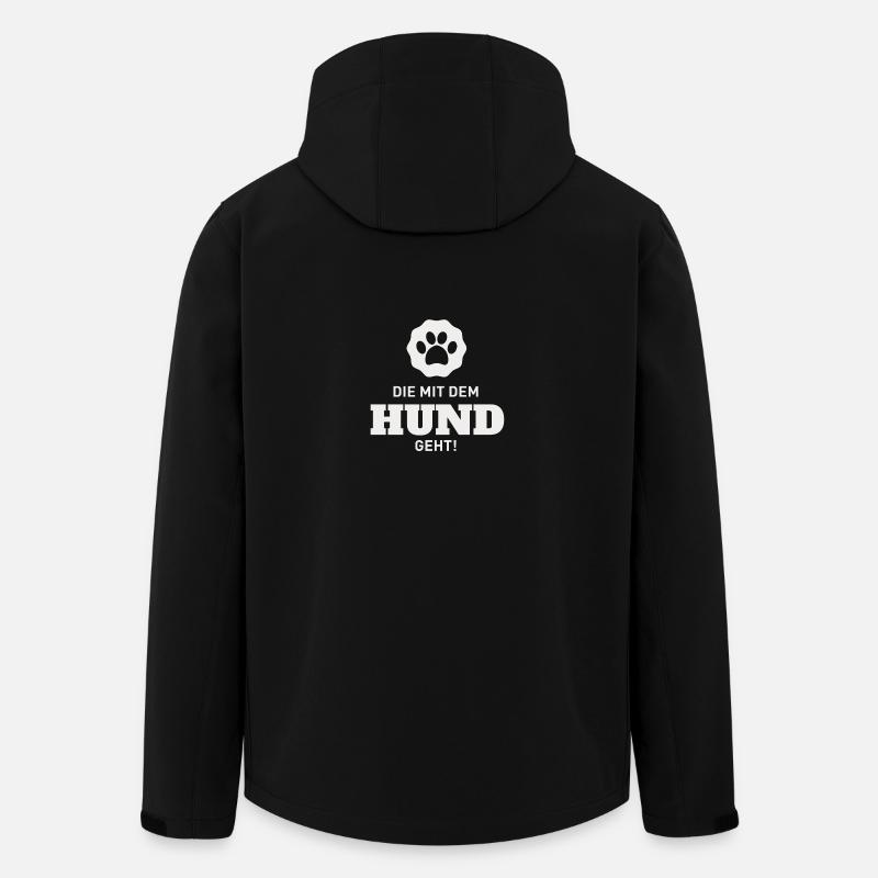 Die mit dem Hund geht - Recycelte Männer Softshell-Jacke von Stanley/Stella - Schwarz