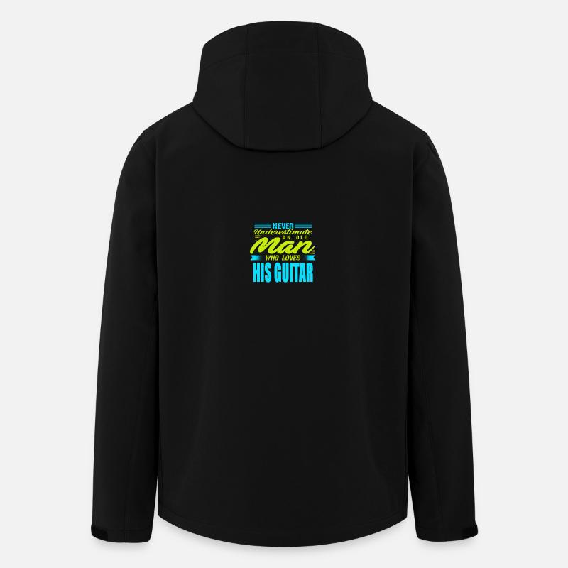 Old Guitar man / Guitariste - Veste softshell homme en polyester recyclé Stanley/Stella - noir