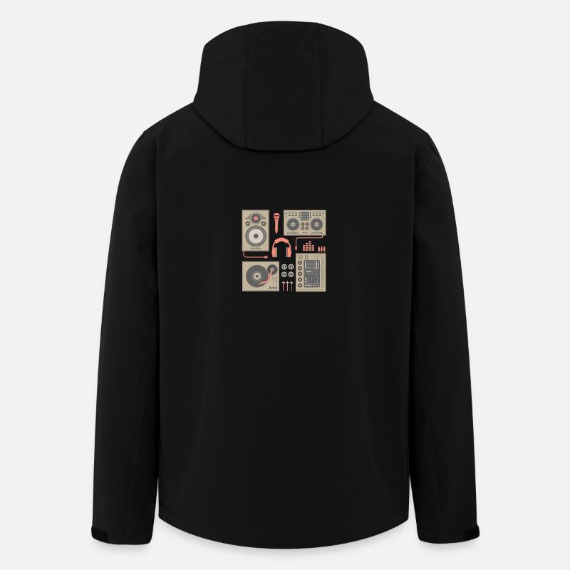 DJ Plattenspieler Set - Recycelte Männer Softshell-Jacke von Stanley/Stella - Schwarz