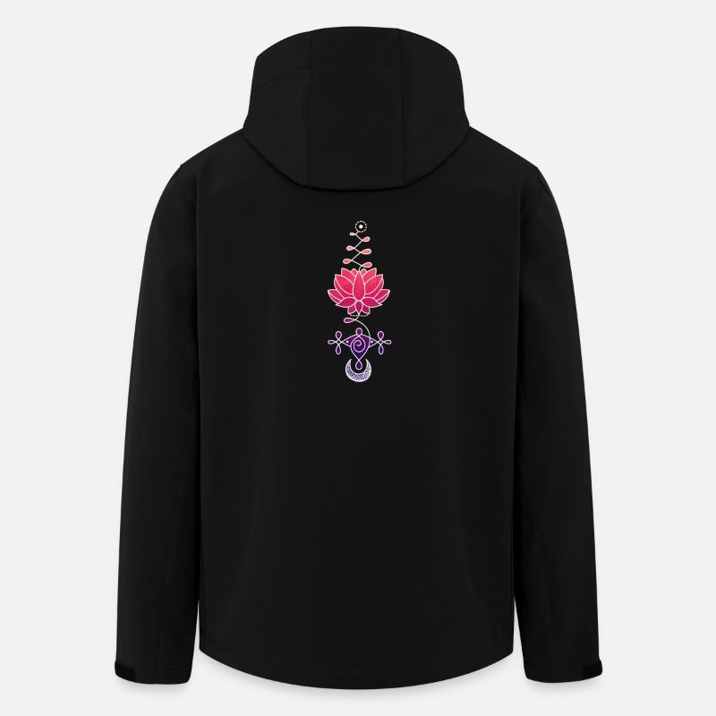 Ethereal Lotus Flower Symbol - Men’s Recycled Softshell Jacket by Stanley/Stella - black