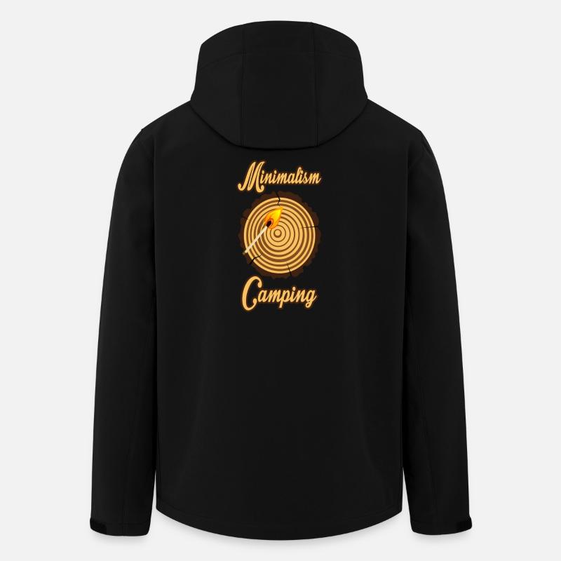 Camping Minimal - Veste softshell homme en polyester recyclé Stanley/Stella - noir