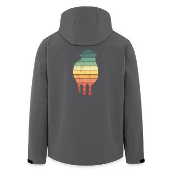 Sheep Sheep - Men’s Recycled Softshell Jacket by Stanley/Stella - black - Back - AI Model Male 185 light (185cm)
