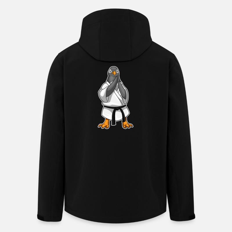 Pinguin Karate Kampfkunst - Recycelte Männer Softshell-Jacke von Stanley/Stella - Schwarz