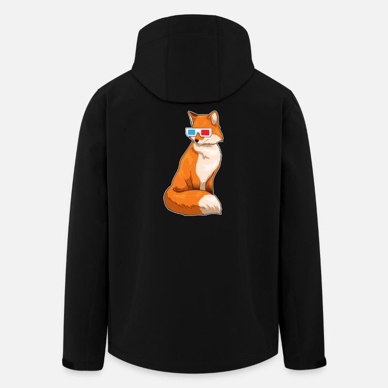 Fuchs Brille - Recycelte Männer Softshell-Jacke von Stanley/Stella - Schwarz