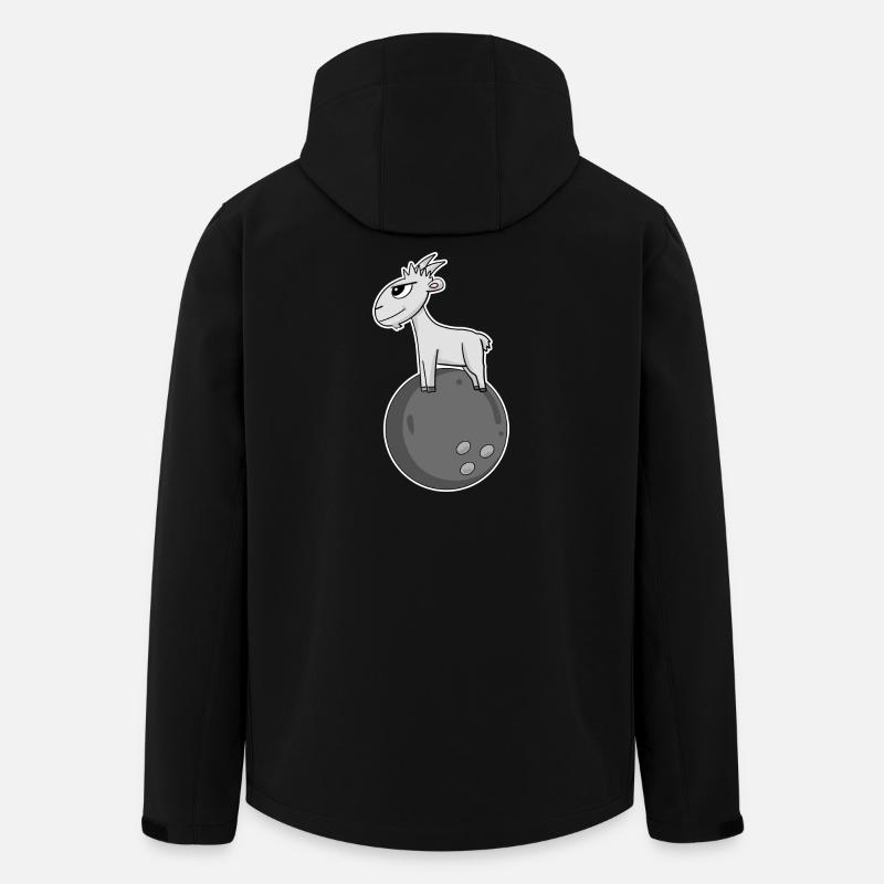 Ziege Bowling - Recycelte Männer Softshell-Jacke von Stanley/Stella - Schwarz