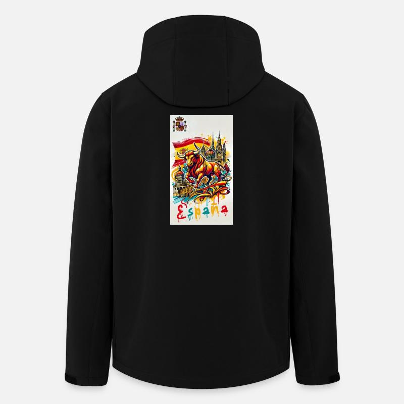 Spanien Stier Espana Flagge - Recycelte Männer Softshell-Jacke von Stanley/Stella - Schwarz