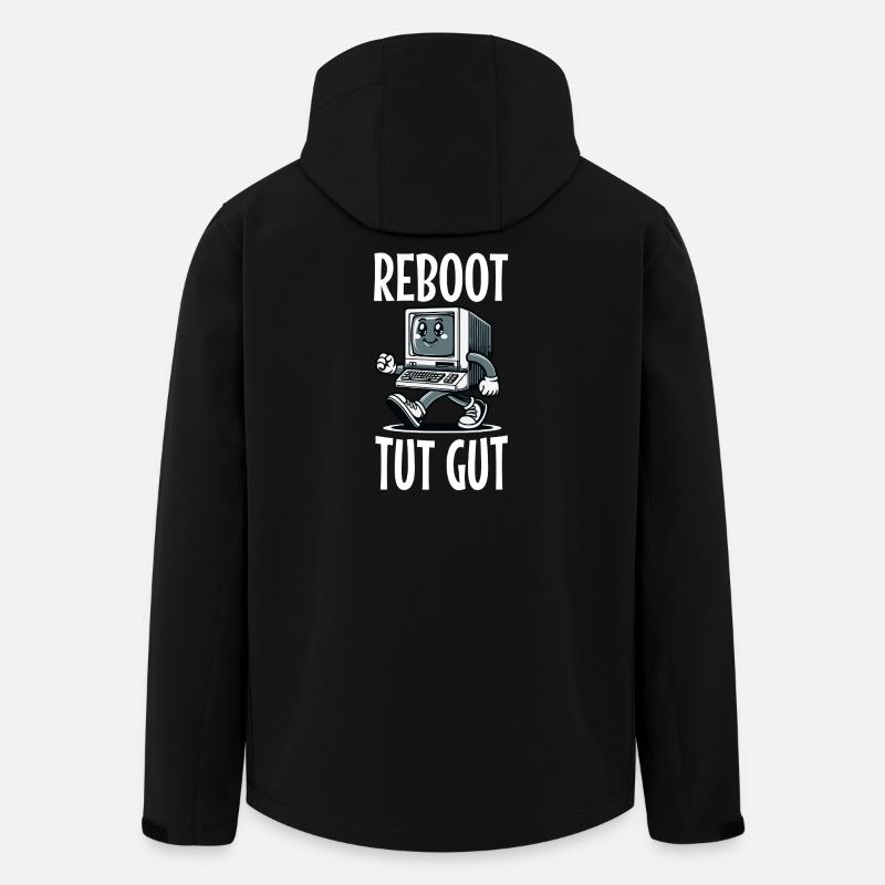 Reboot Tut Gut Administrator - Recycelte Männer Softshell-Jacke von Stanley/Stella - Schwarz
