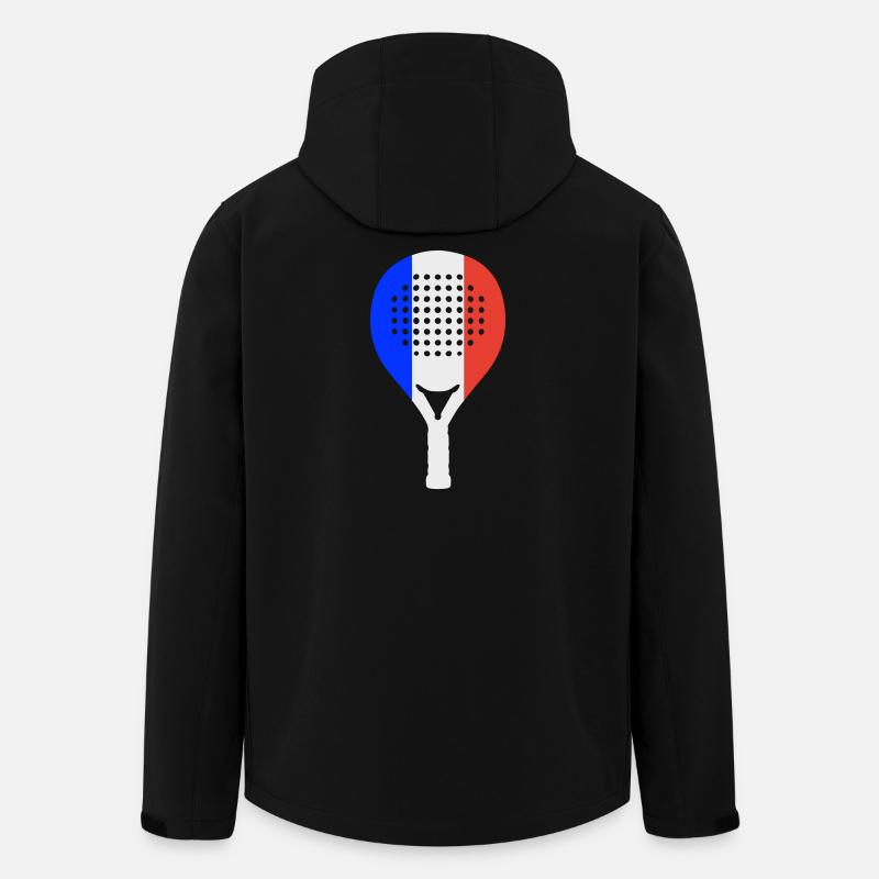 Padel-Frankreich - Recycelte Männer Softshell-Jacke von Stanley/Stella - Schwarz