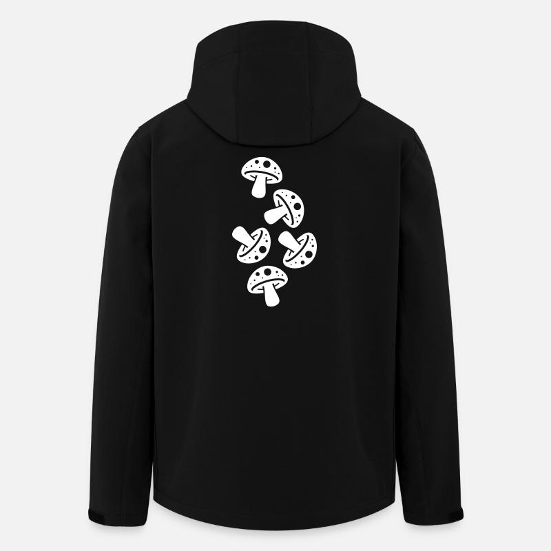 Mushrooms Mushroom Toadstool - Men’s Recycled Softshell Jacket by Stanley/Stella - black