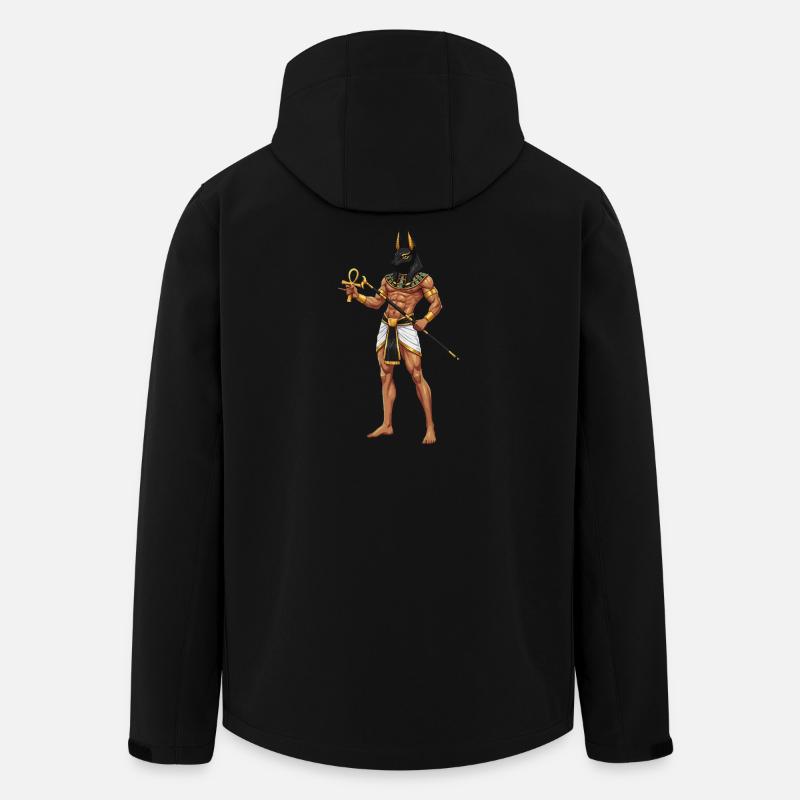 Anubis-Krieger mit Ankh-Cosplay - Recycelte Männer Softshell-Jacke von Stanley/Stella - Schwarz
