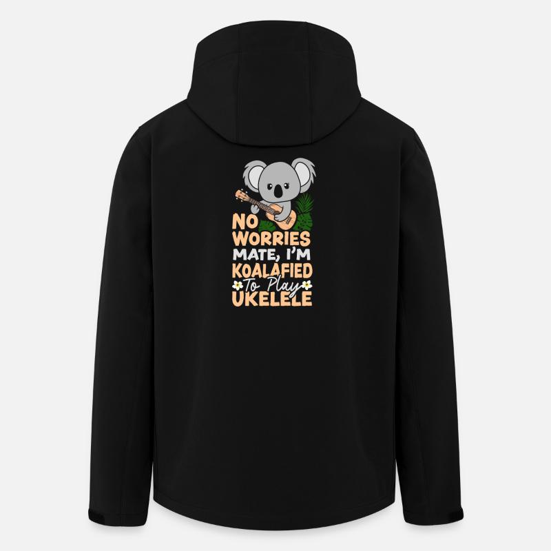 Hawaiian Ukulele Uke Koala No - Men’s Recycled Softshell Jacket by Stanley/Stella - black