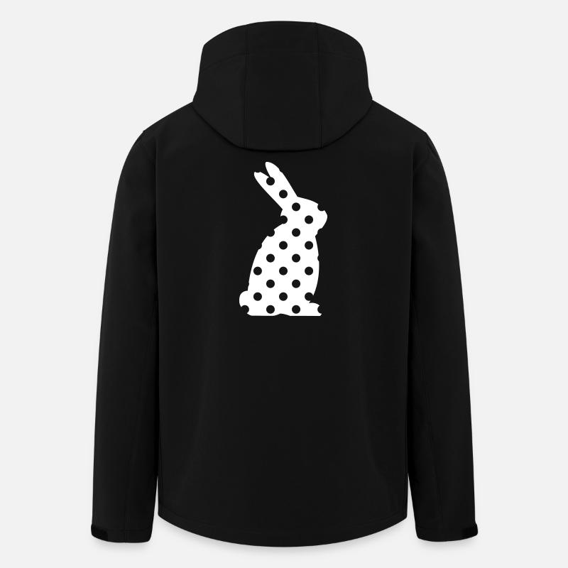 Cadeau de Pâques Bunny Dots - Veste softshell homme en polyester recyclé Stanley/Stella - noir