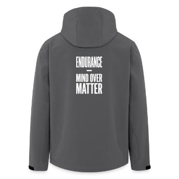 Endurance Mind Over Matter Ausdauer Spruch - Veste softshell homme en polyester recyclé Stanley/Stella - noir - Dos - AI Model Male 185 light (185cm)