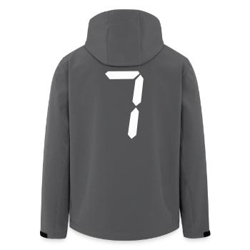 digitale_zahl_7 - Veste softshell homme en polyester recyclé Stanley/Stella - charbon - Dos - AI Model Male 185 light (185cm)
