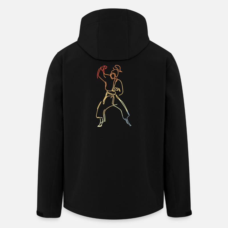 Dessin karatêka féminin - Veste softshell homme en polyester recyclé Stanley/Stella - noir