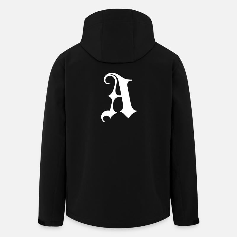 Gothic Monogram A Script - Men’s Recycled Softshell Jacket by Stanley/Stella - black