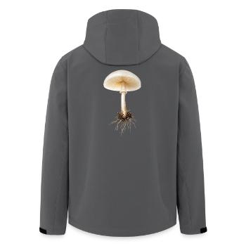 Porzellanpilz Buchen Schleimrübling Natur Design - Recycelte Männer Softshell-Jacke von Stanley/Stella - Schwarz - Hinten - AI Model Male 185 light (185cm)