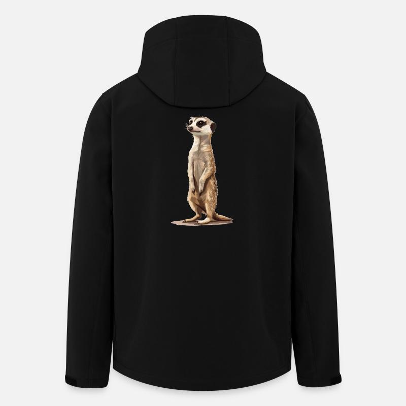 Meerkat Erdmännchen - Recycelte Männer Softshell-Jacke von Stanley/Stella - Schwarz