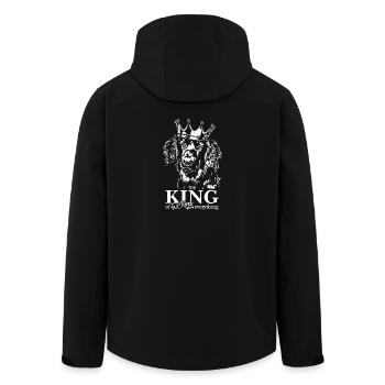 Hovawart Roi de tout chien Wilsigns - Veste softshell homme en polyester recyclé Stanley/Stella - noir - Dos - AI Model Male 185 light (185cm)