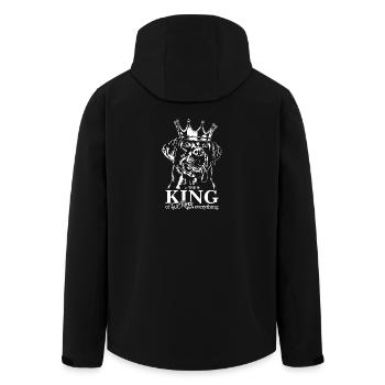 Labrador King of everything Labbi Dogs Wilsigns - Men’s Recycled Softshell Jacket by Stanley/Stella - black - Back - AI Model Male 185 light (185cm)