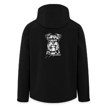 Zwergschnauzer Portrait Hunde Hund Wilsigns - Recycelte Männer Softshell-Jacke von Stanley/Stella - Schwarz - Hinten - AI Model Male 185 light (185cm)