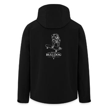Bulldog Dad Bouledogue anglais Chiens Wilsigns - Veste softshell homme en polyester recyclé Stanley/Stella - noir - Dos - AI Model Male 185 light (185cm)