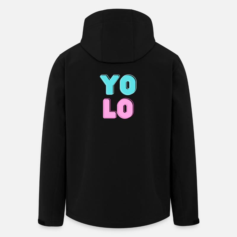 Bonbons cool YOLO Design - Veste softshell homme en polyester recyclé Stanley/Stella - noir