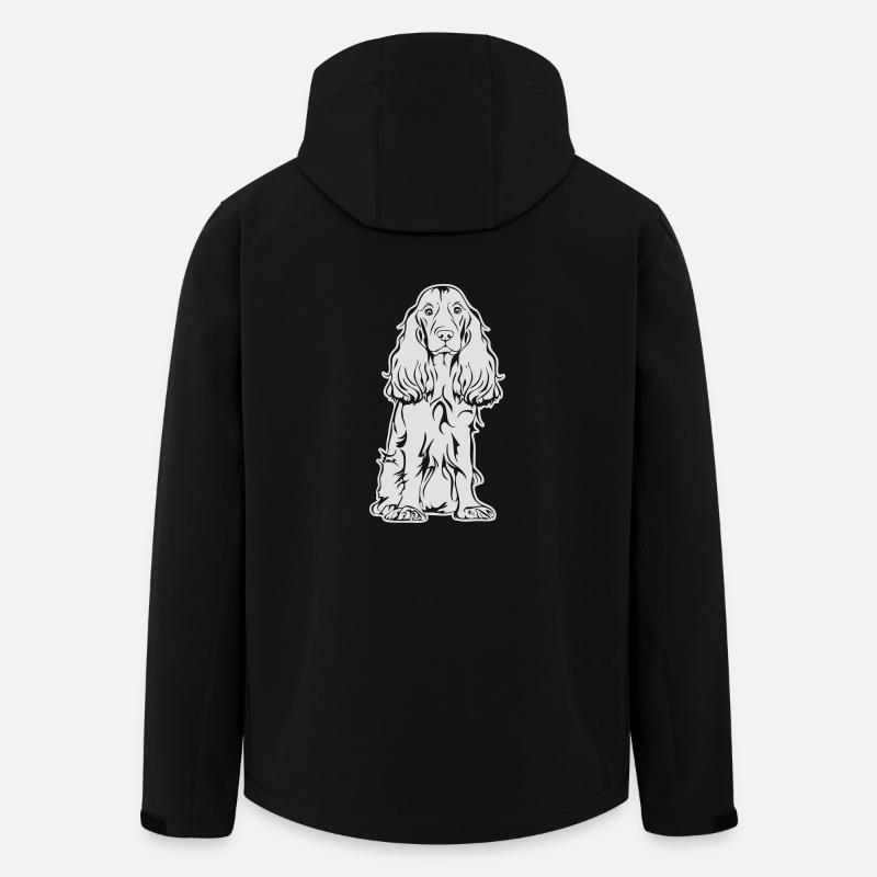 COCKER SPANIEL sitzend - Recycelte Männer Softshell-Jacke von Stanley/Stella - Schwarz