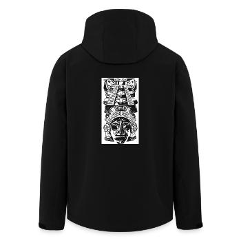 The Mayan culture - Men’s Recycled Softshell Jacket by Stanley/Stella - black - Back - AI Model Male 185 light (185cm)
