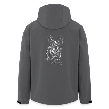 AUSTRALIAN CATTLE DOG Hütehund Hunde Hund Wilsigns - Recycelte Männer Softshell-Jacke von Stanley/Stella - Schwarz - Hinten - AI Model Male 185 light (185cm)