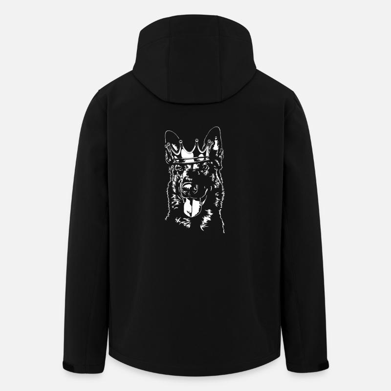 MALINOIS Couronne chiens chien Wilsigns - Veste softshell homme en polyester recyclé Stanley/Stella - noir