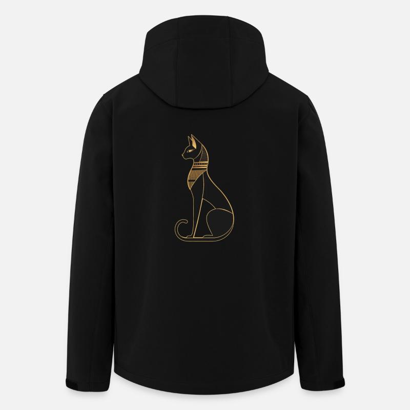 Ägyptische Katze - Recycelte Männer Softshell-Jacke von Stanley/Stella - Schwarz