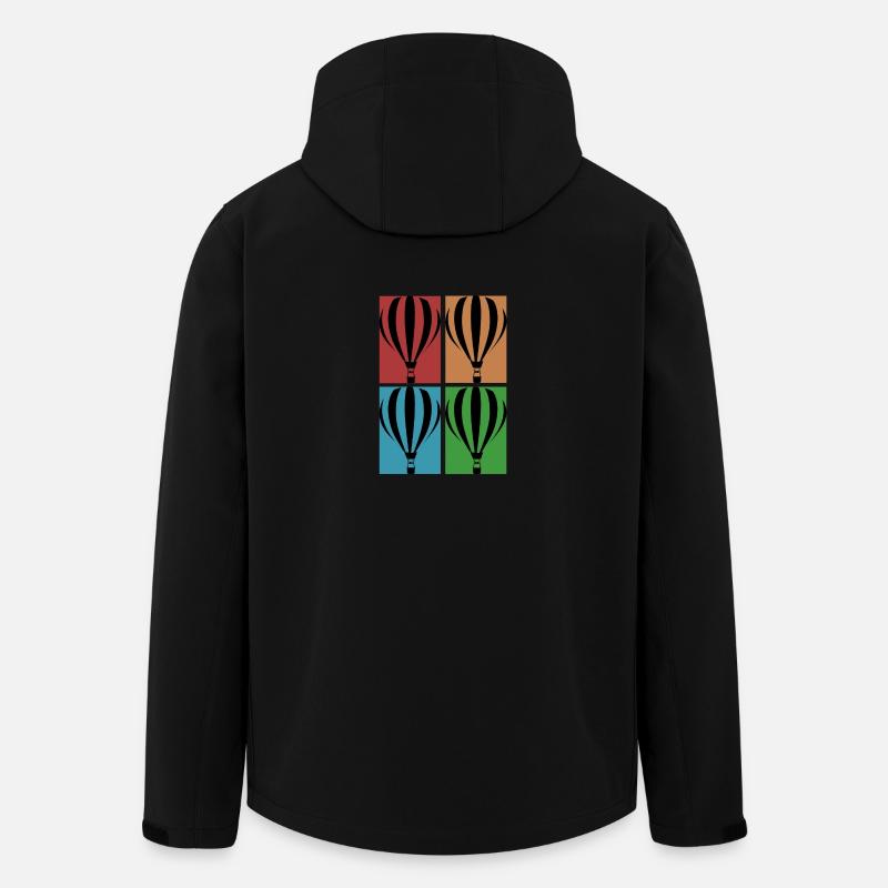 Heißluftballon - Collage - Recycelte Männer Softshell-Jacke von Stanley/Stella - Schwarz