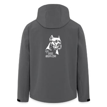 Aimé par un chien Dogo Argentino disant Wilsigns - Veste softshell homme en polyester recyclé Stanley/Stella - noir - Dos - AI Model Male 185 light (185cm)